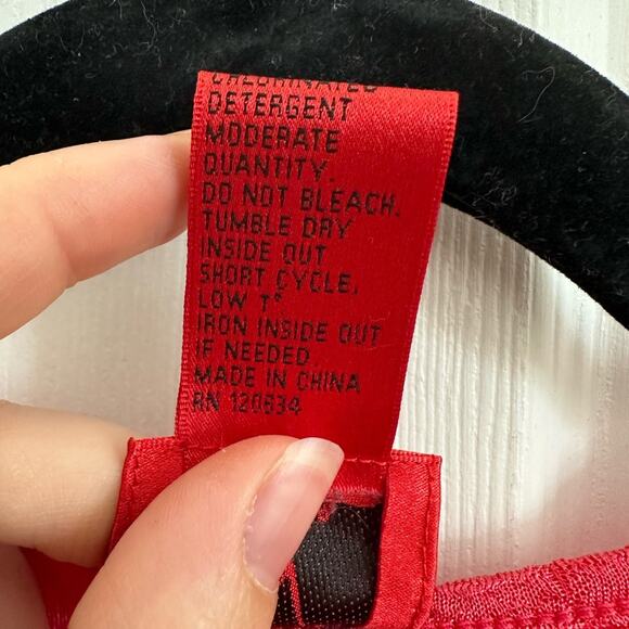 Vintage Y2K V Cristina Bright Pink Textured Stretch Knit Peplum Top M - Picture 6 of 6